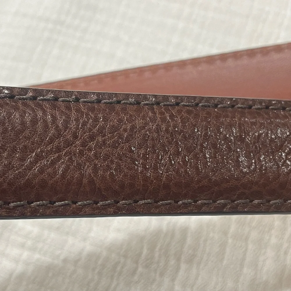 J. HILBURN COGNAC LEATHER BELT SIZE 41